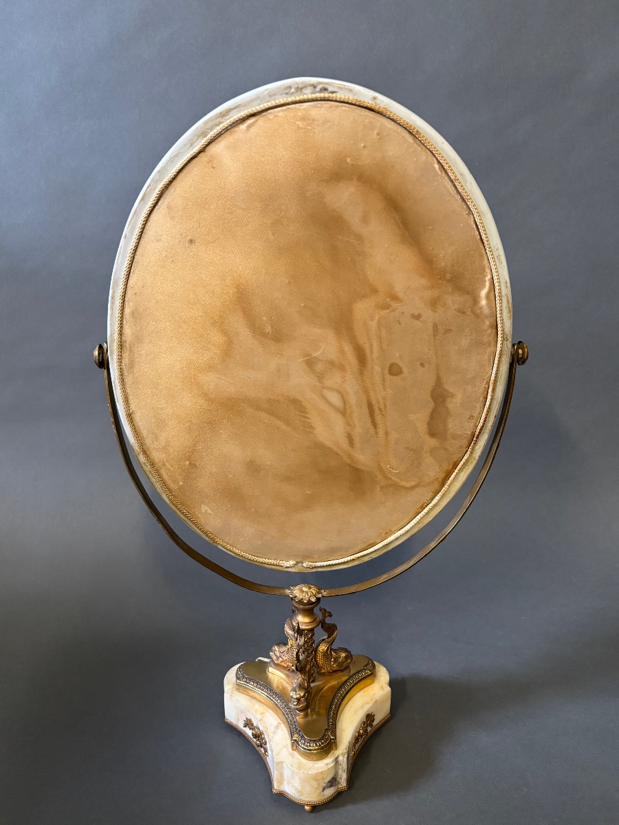 Miroir. Porcelaine de Dresde, Allemagne.-photo-3