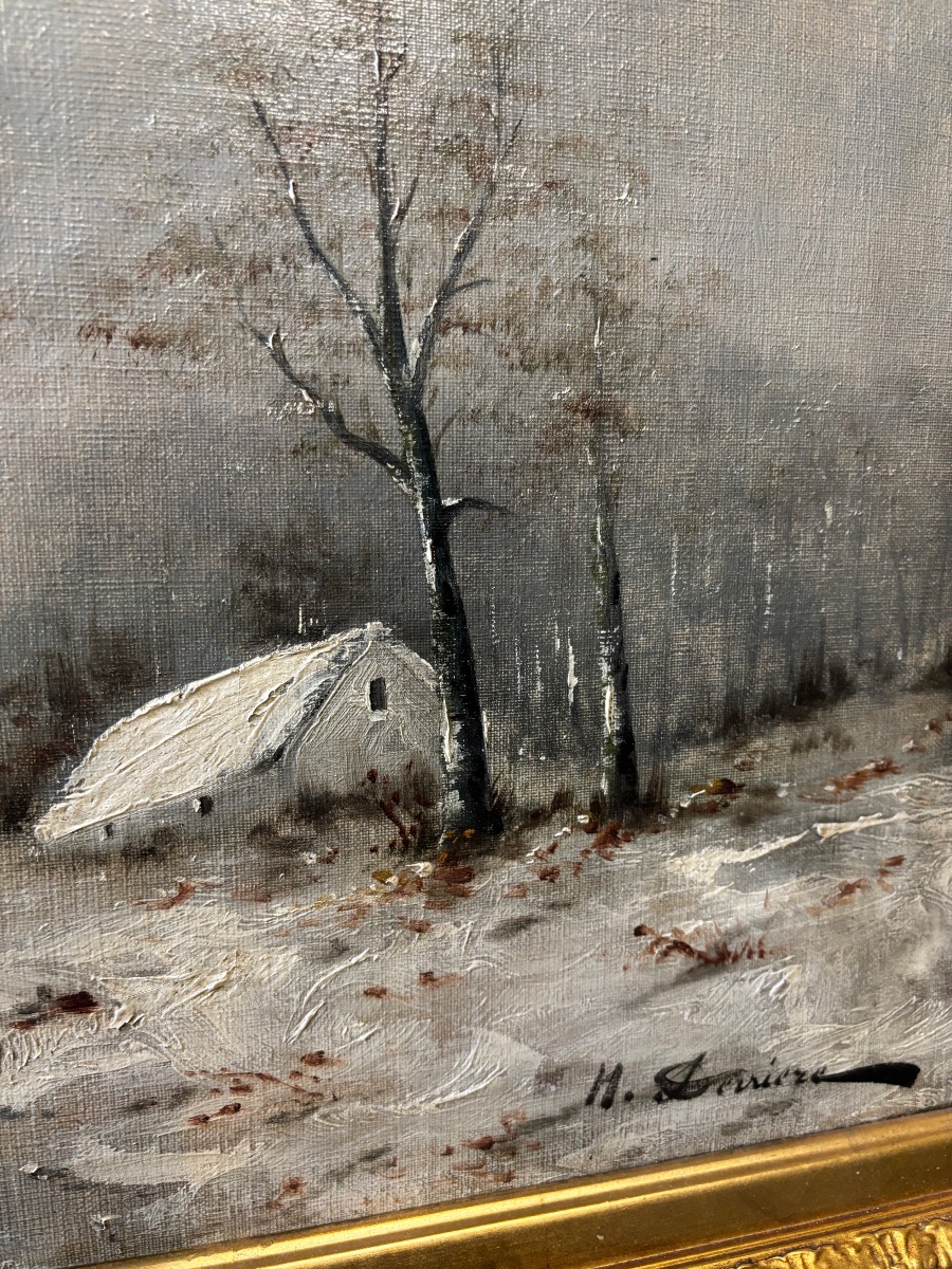 Painting. Winter Scene.-photo-2