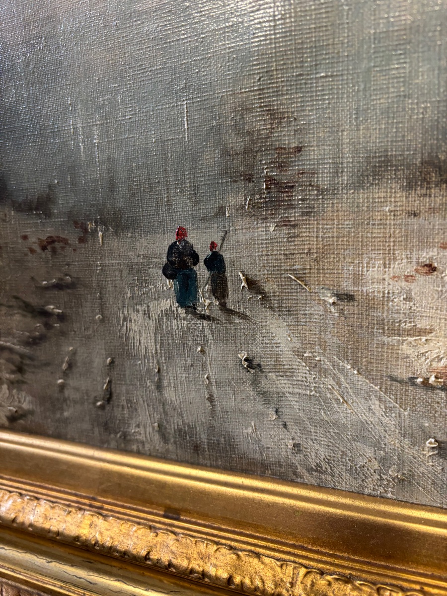 Painting. Winter Scene.-photo-3
