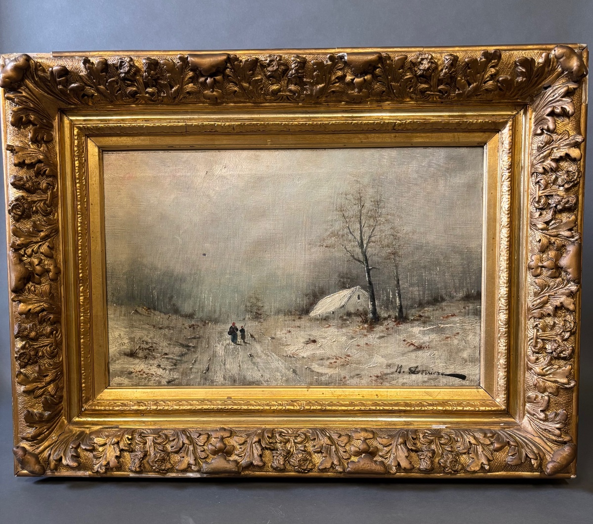 Painting. Winter Scene.