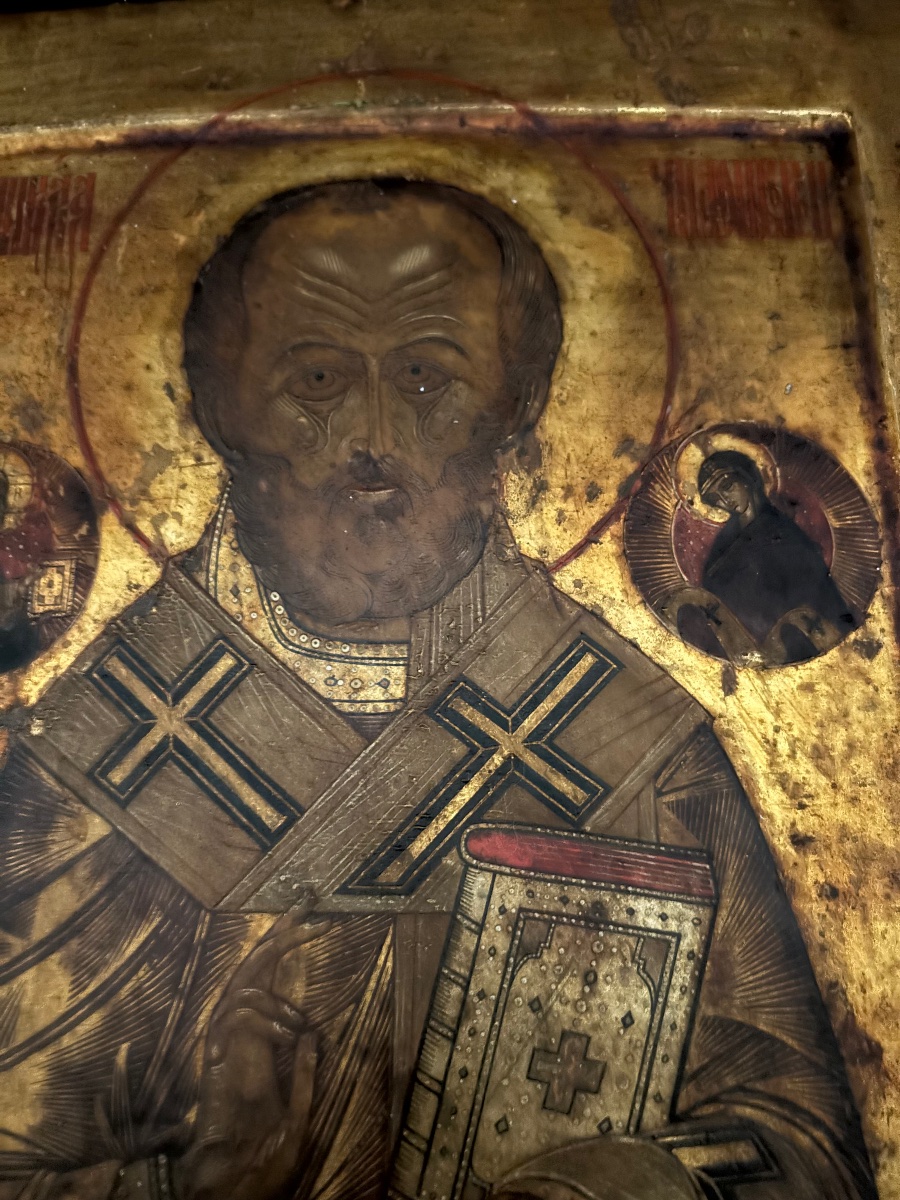 Icon Of Nicholas. 19th-century Russia.-photo-4