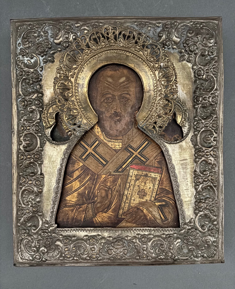 Icon Of Nicholas. 19th-century Russia.
