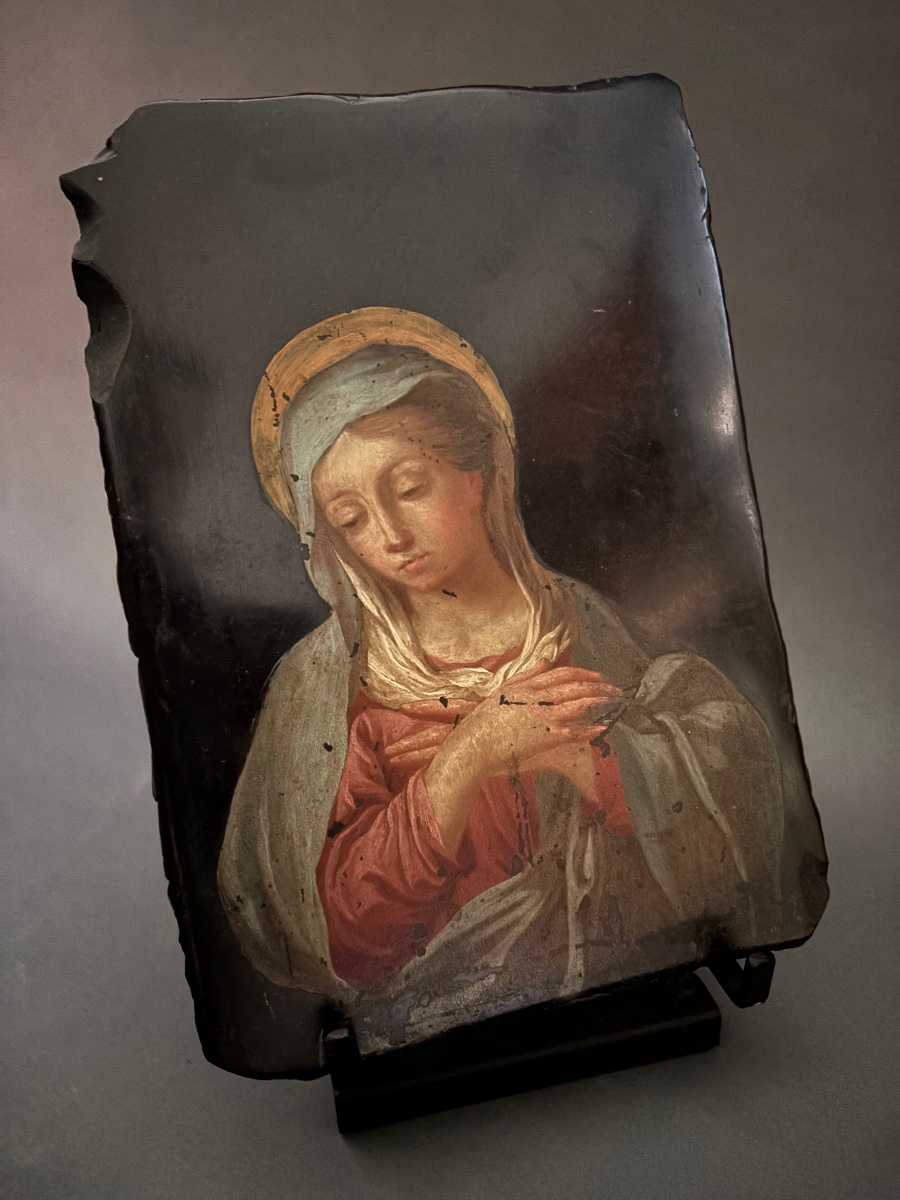 Painting On Marble. 17th–18th Centuries. Italy