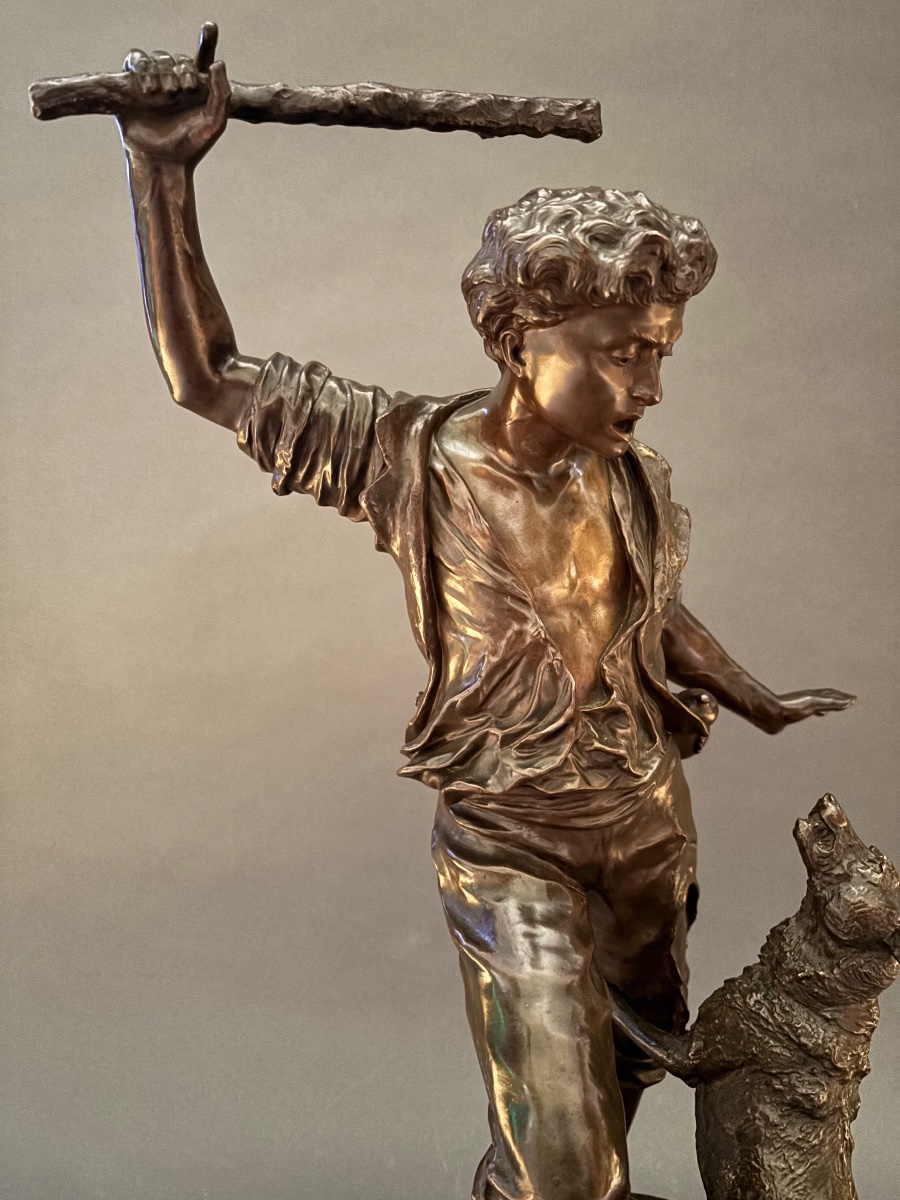 Bronze Sculpture. 19th Century.-photo-2