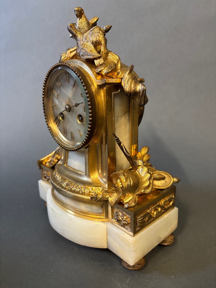 Clock. Gilded Bronze. 19th Century.-photo-2