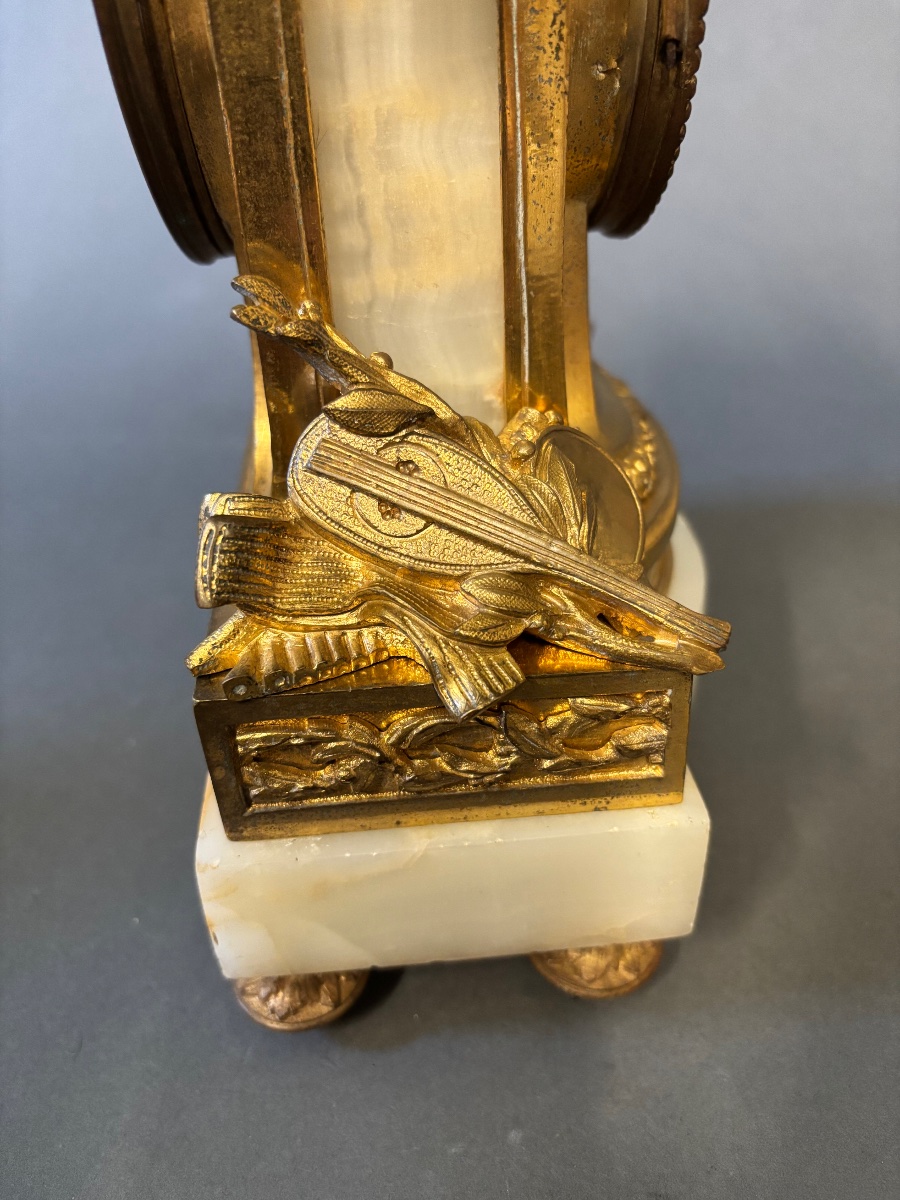 Clock. Gilded Bronze. 19th Century.-photo-3