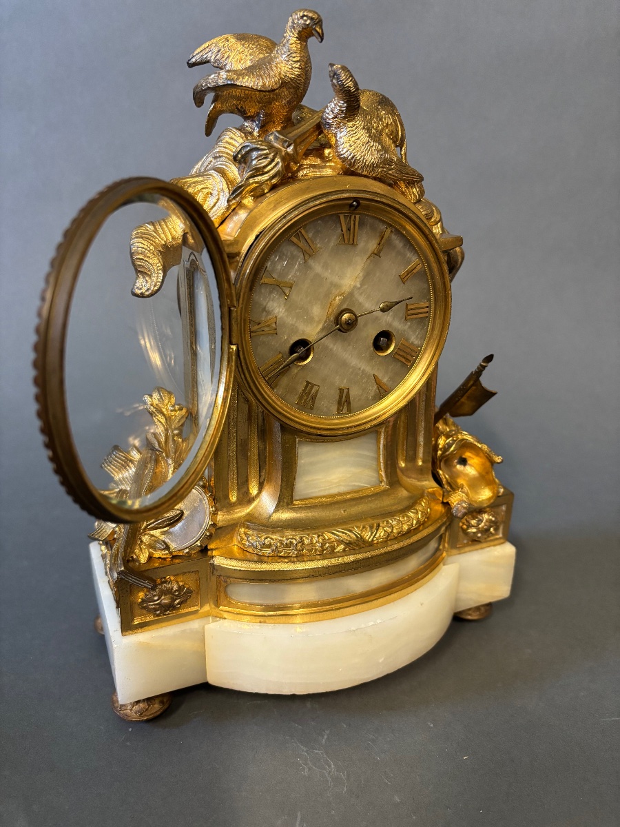 Clock. Gilded Bronze. 19th Century.-photo-4
