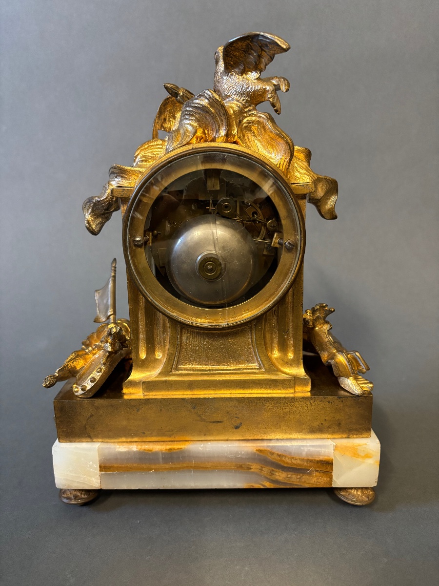 Clock. Gilded Bronze. 19th Century.-photo-5