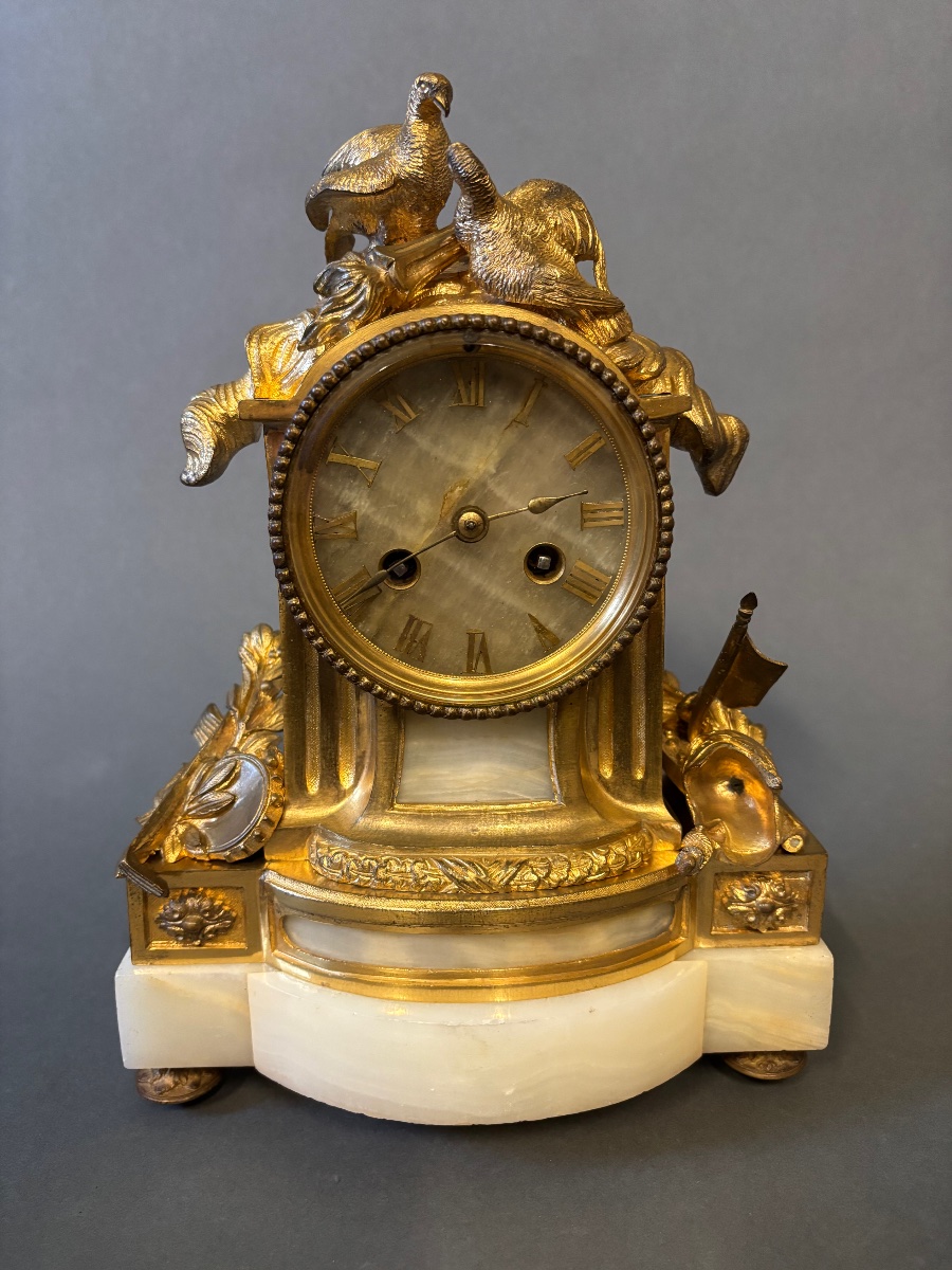 Clock. Gilded Bronze. 19th Century.
