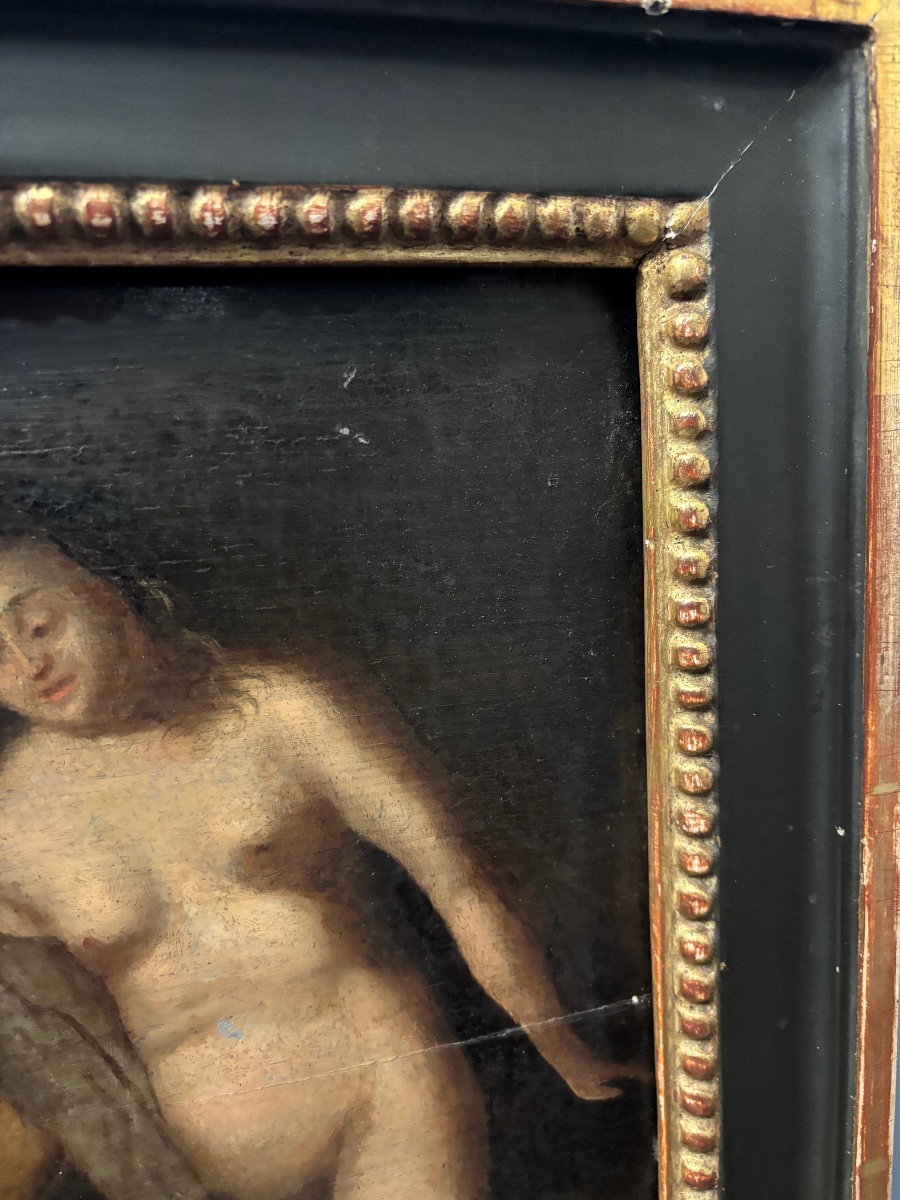 Painting On Wood. 18th Century.-photo-4