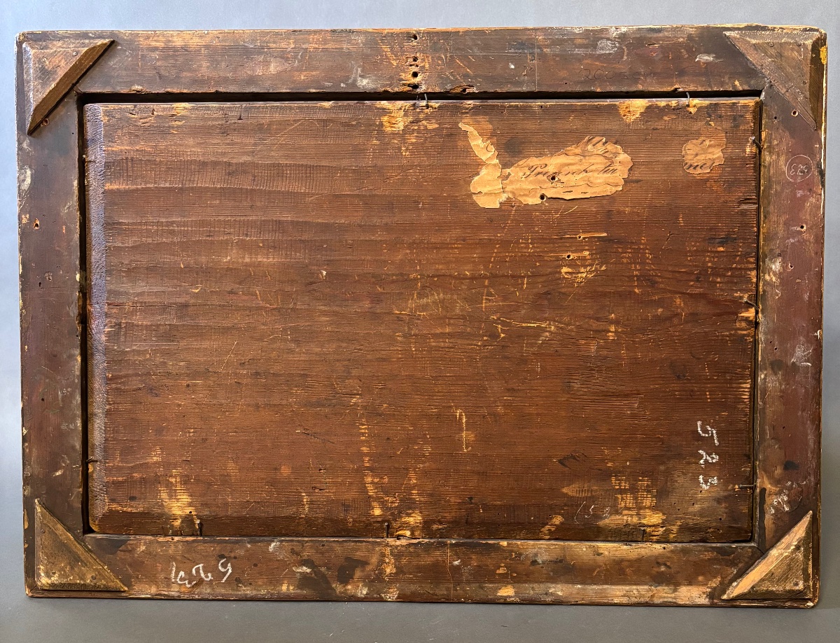 Painting On Wood. 18th Century.-photo-3