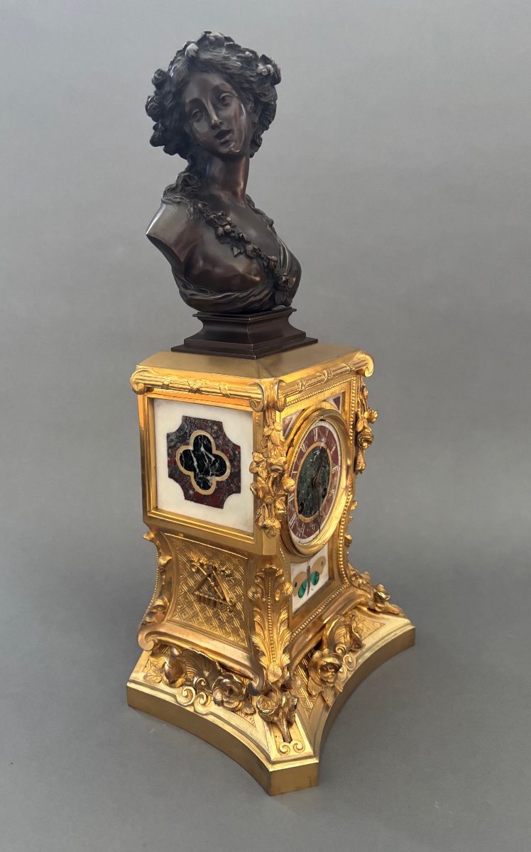 Pendule. Bronze, XIXe siècle-photo-2