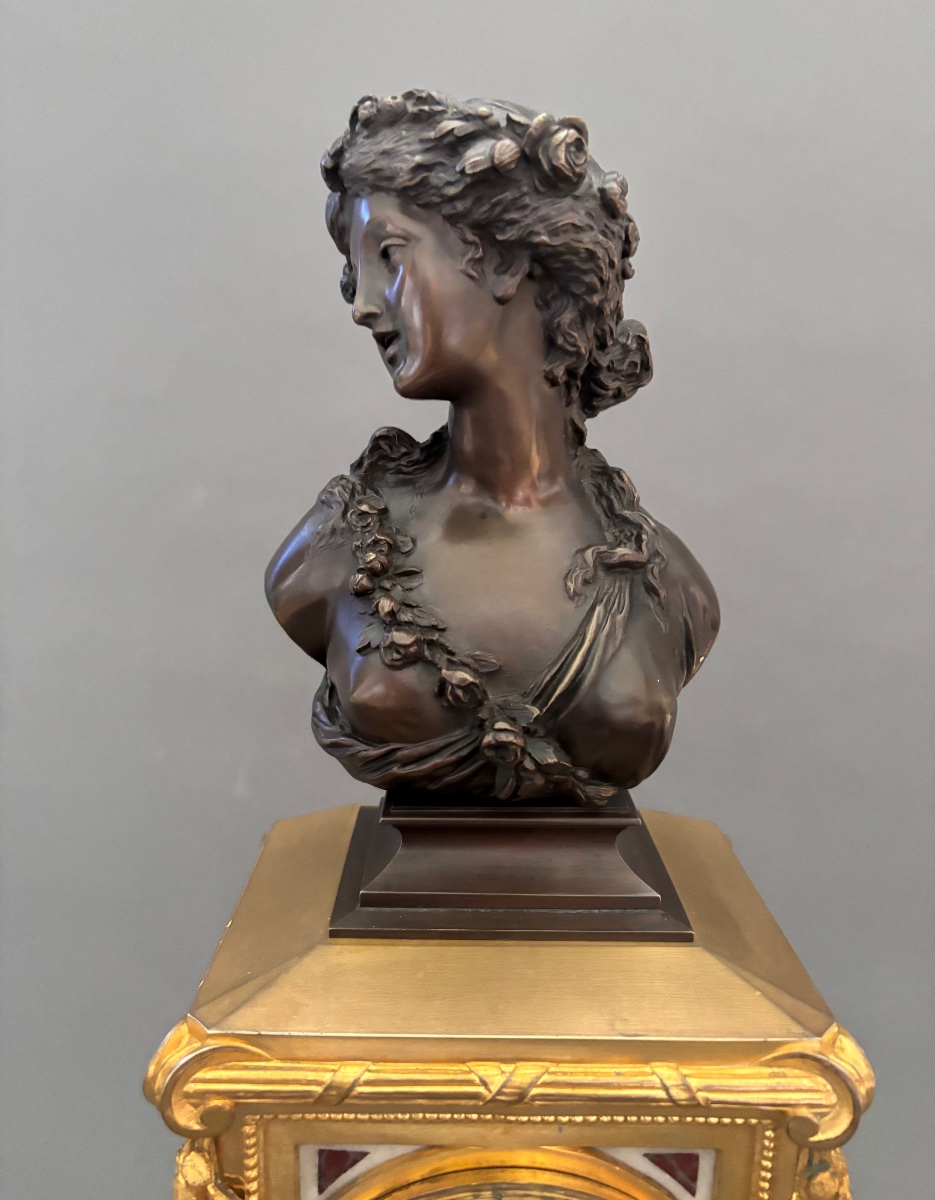 Pendule. Bronze, XIXe siècle-photo-4