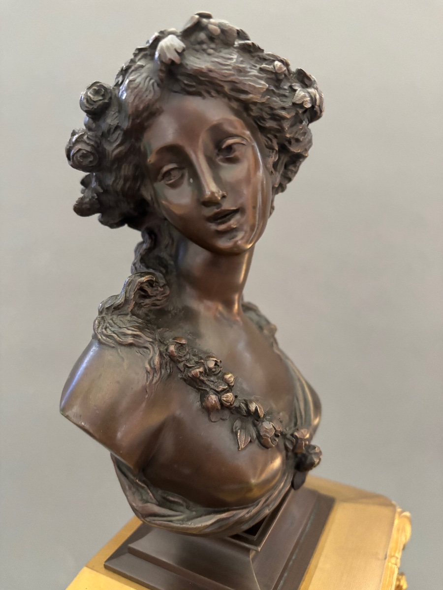 Pendule. Bronze, XIXe siècle-photo-3