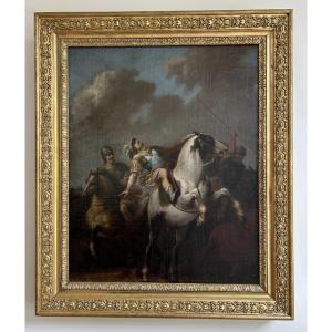 Painting. The Beginning Of The 18th Century. Battle Painting.
