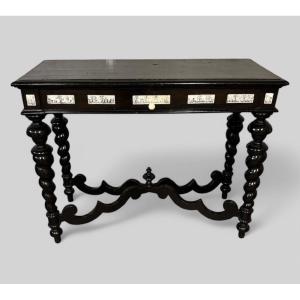 Table - Console. Incrusté d'Os.