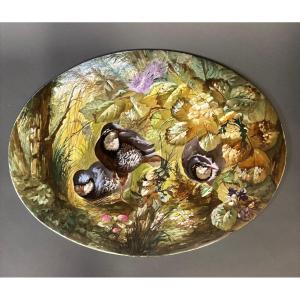 Painting On Porcelain. 19th Century.