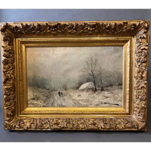 Painting. Winter Scene.