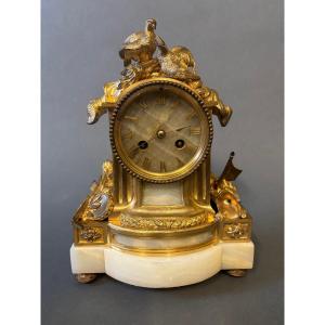 Clock. Gilded Bronze. 19th Century.