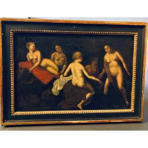 Painting On Wood. 18th Century.