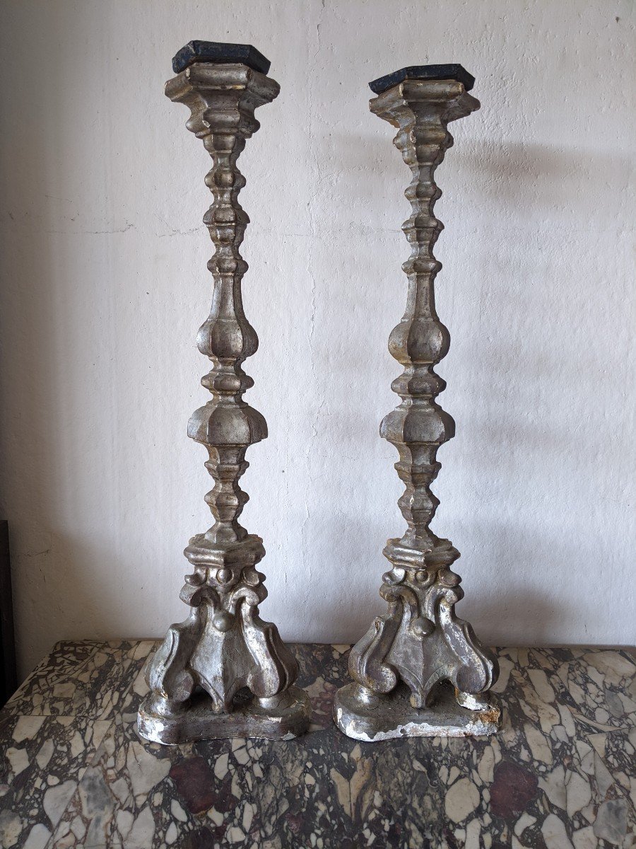 Pair Of Antique Candle Holders
