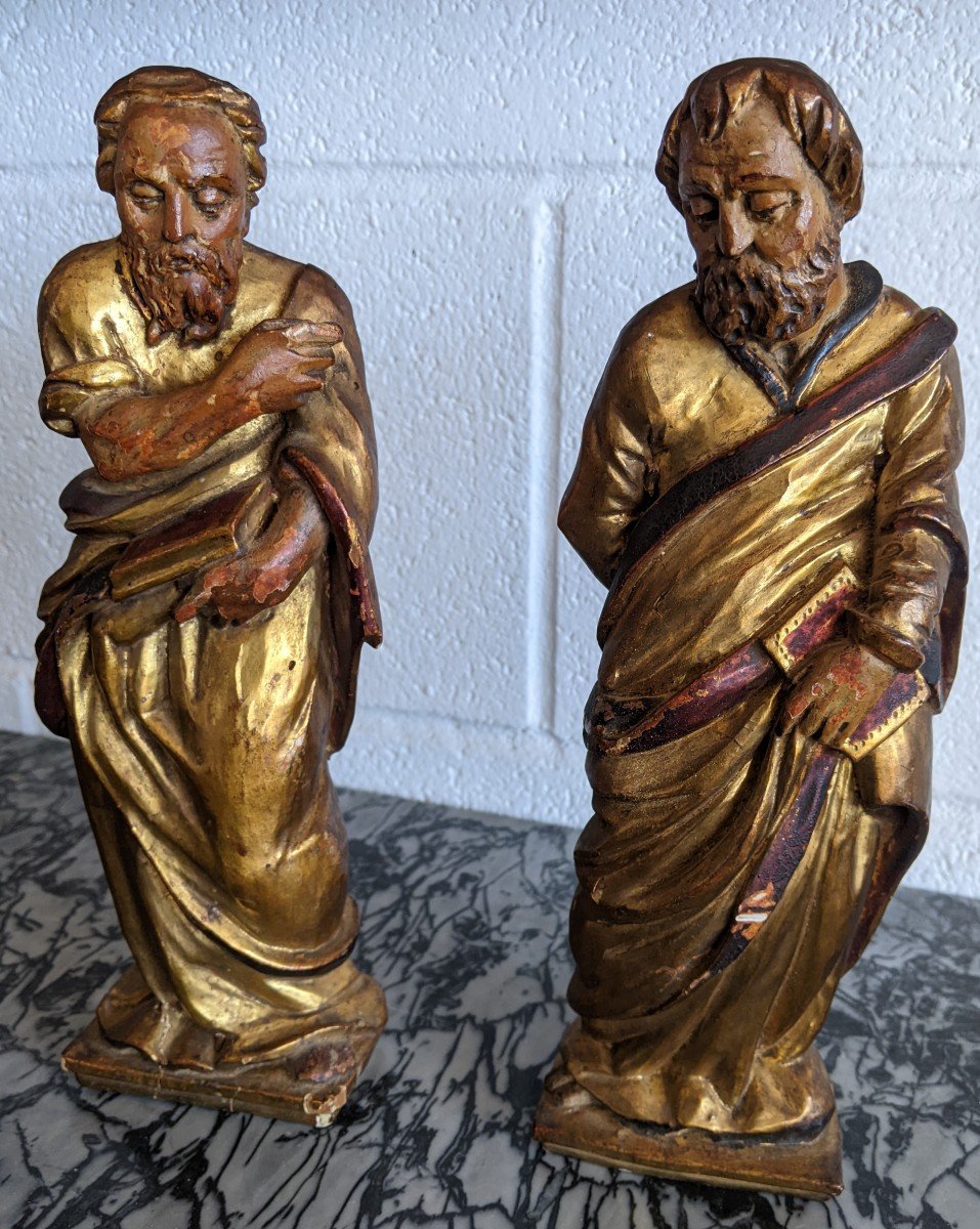 Paire De Sculptures Anciennes 