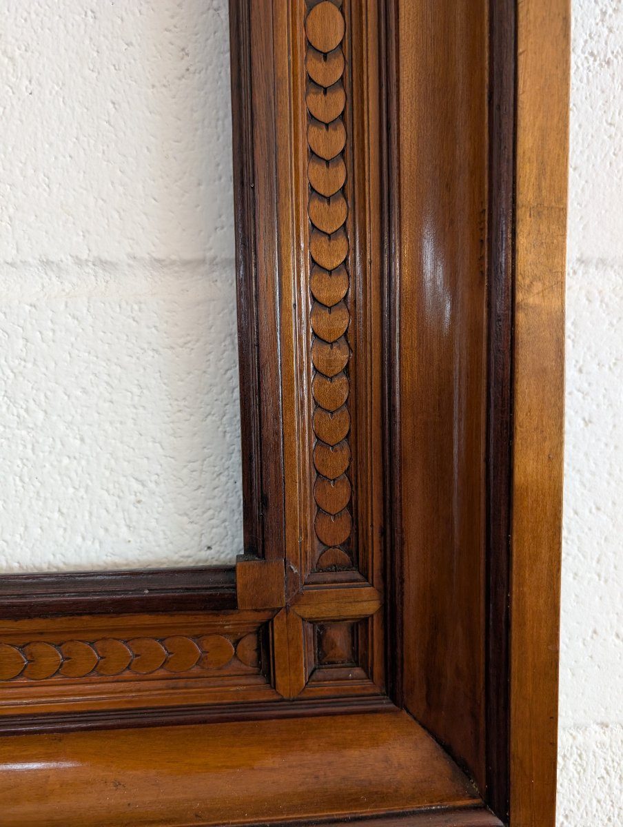 Cadre en bois de merisier sculpté – Style Néo-Renaissance, fin XIXe siècle-photo-3