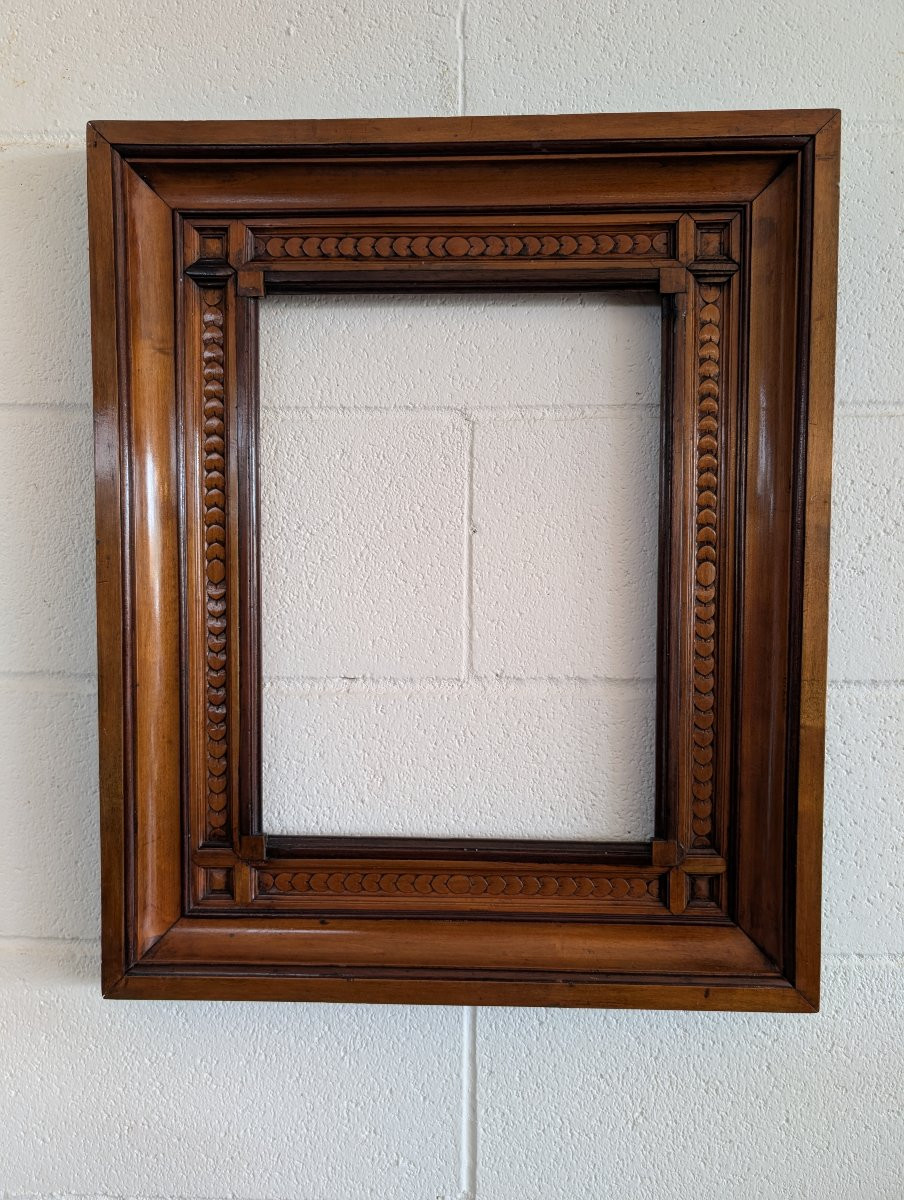 Cadre en bois de merisier sculpté – Style Néo-Renaissance, fin XIXe siècle-photo-4