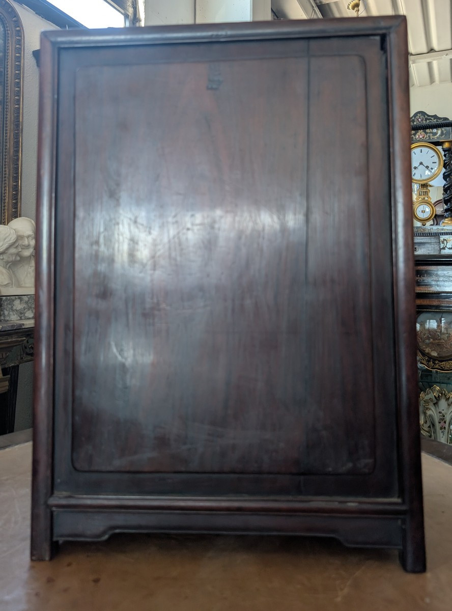 Small Chinese Carved Wood Cabinet – China, Mid-19th Century-photo-4