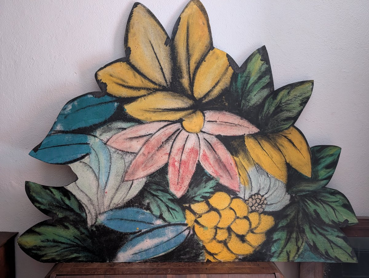 Decorative Floral Panel – Liguria, 20th Century – Luzzati Atmosphere-photo-2