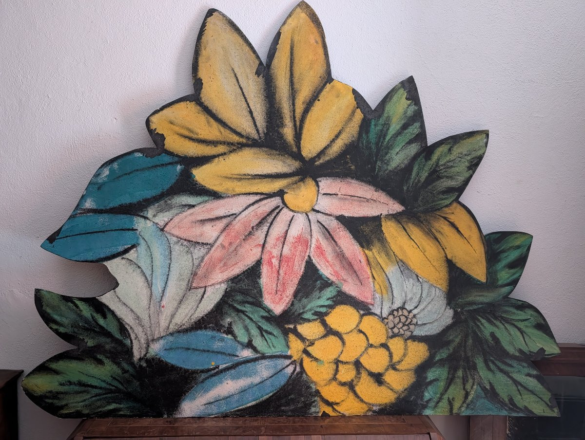 Decorative Floral Panel – Liguria, 20th Century – Luzzati Atmosphere-photo-4