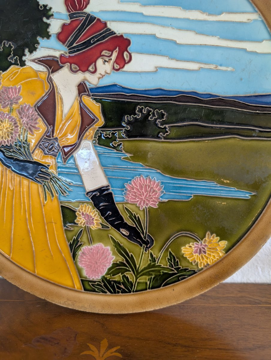 Assiette décorative Art Nouveau-photo-3