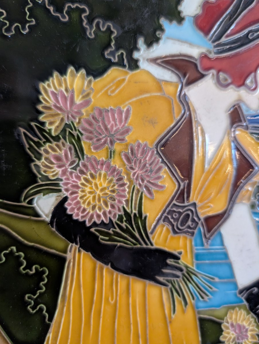 Assiette décorative Art Nouveau-photo-4
