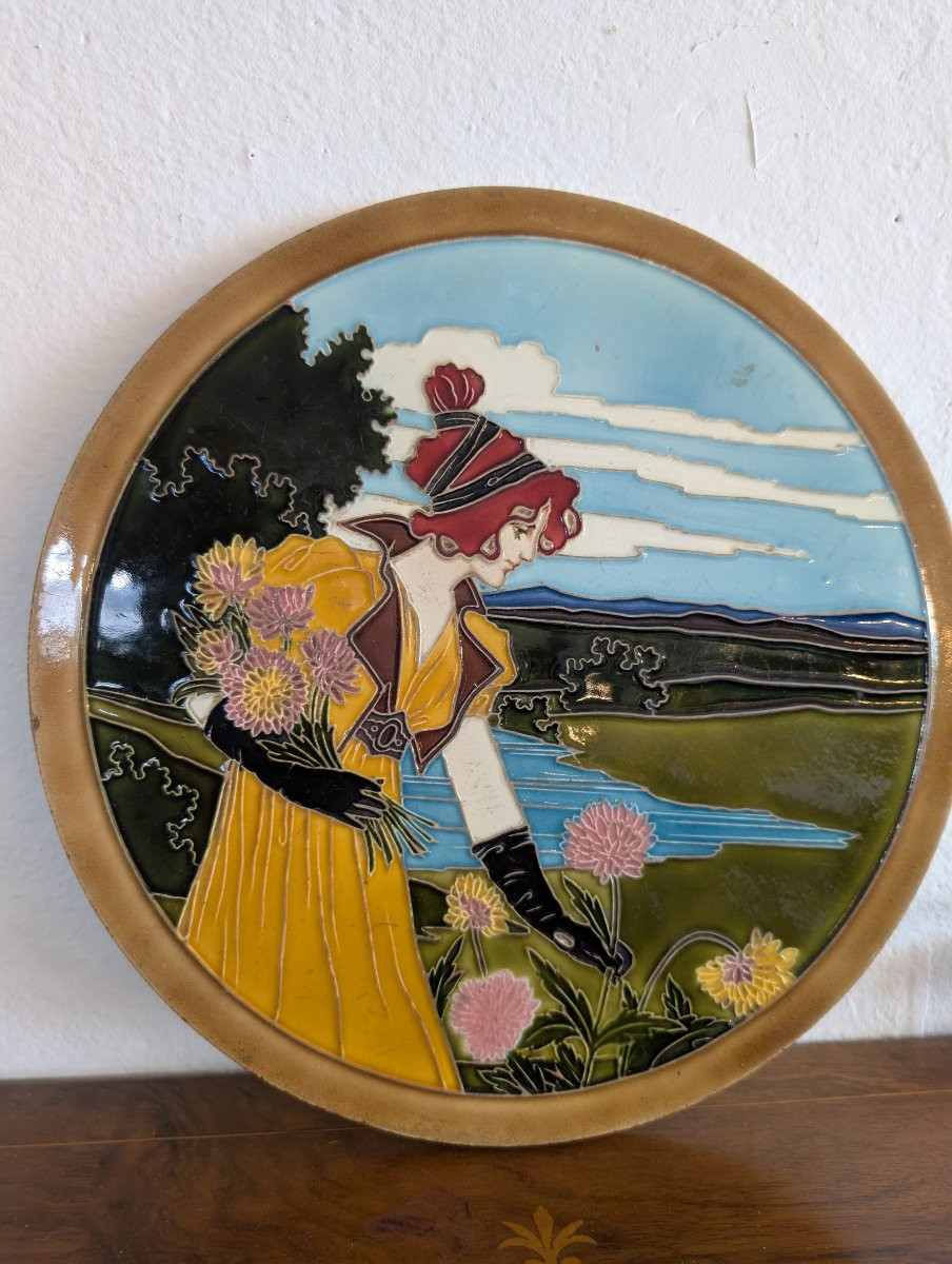 Assiette décorative Art Nouveau-photo-1