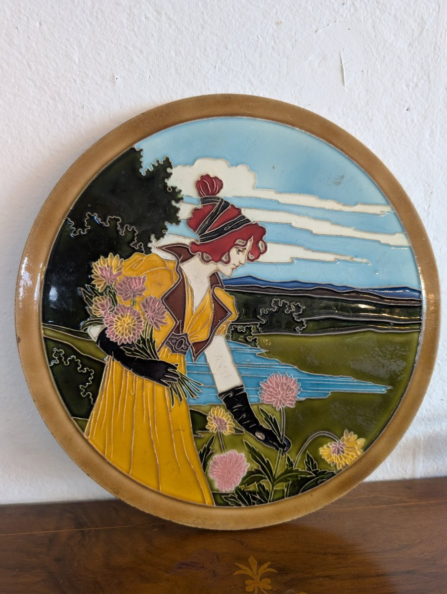Assiette décorative Art Nouveau-photo-3