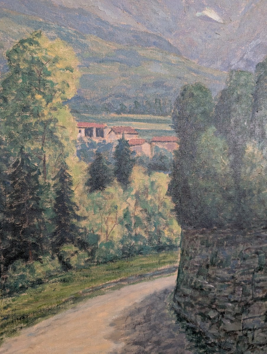 Giovanni Molteni (XXe siècle)  "Paysage alpin – Presolana"-photo-3