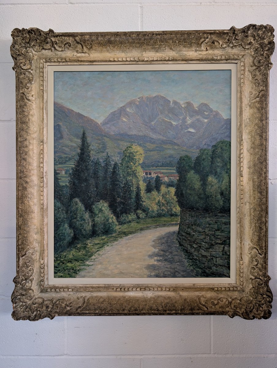 Giovanni Molteni (XXe siècle)  "Paysage alpin – Presolana"-photo-1