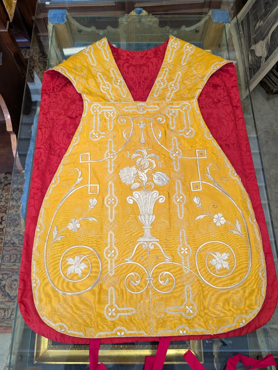 Chasuble à Décor Floral – Seconde Moitié du XIXe Siècle-photo-3