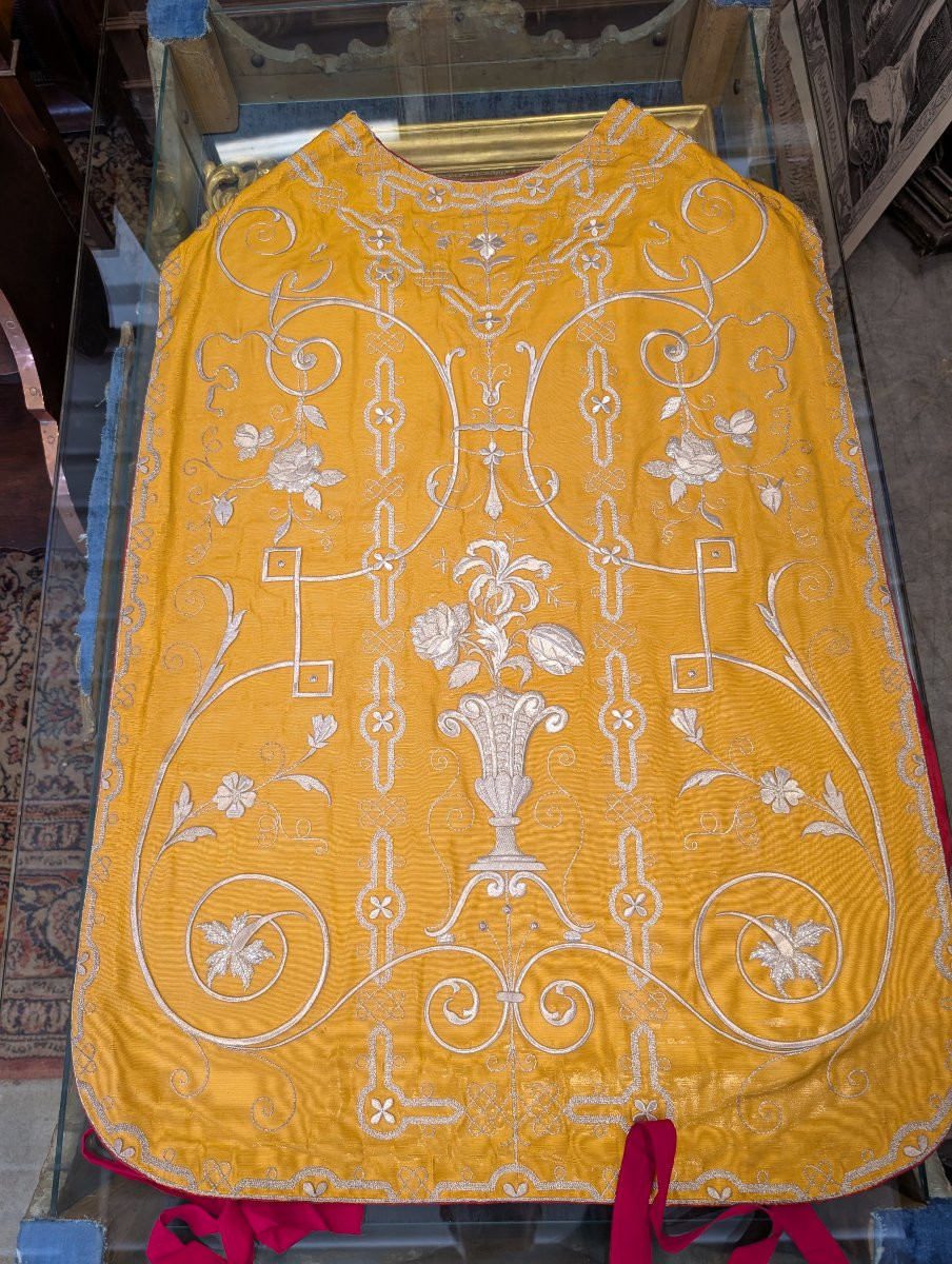 Chasuble à Décor Floral – Seconde Moitié du XIXe Siècle-photo-4