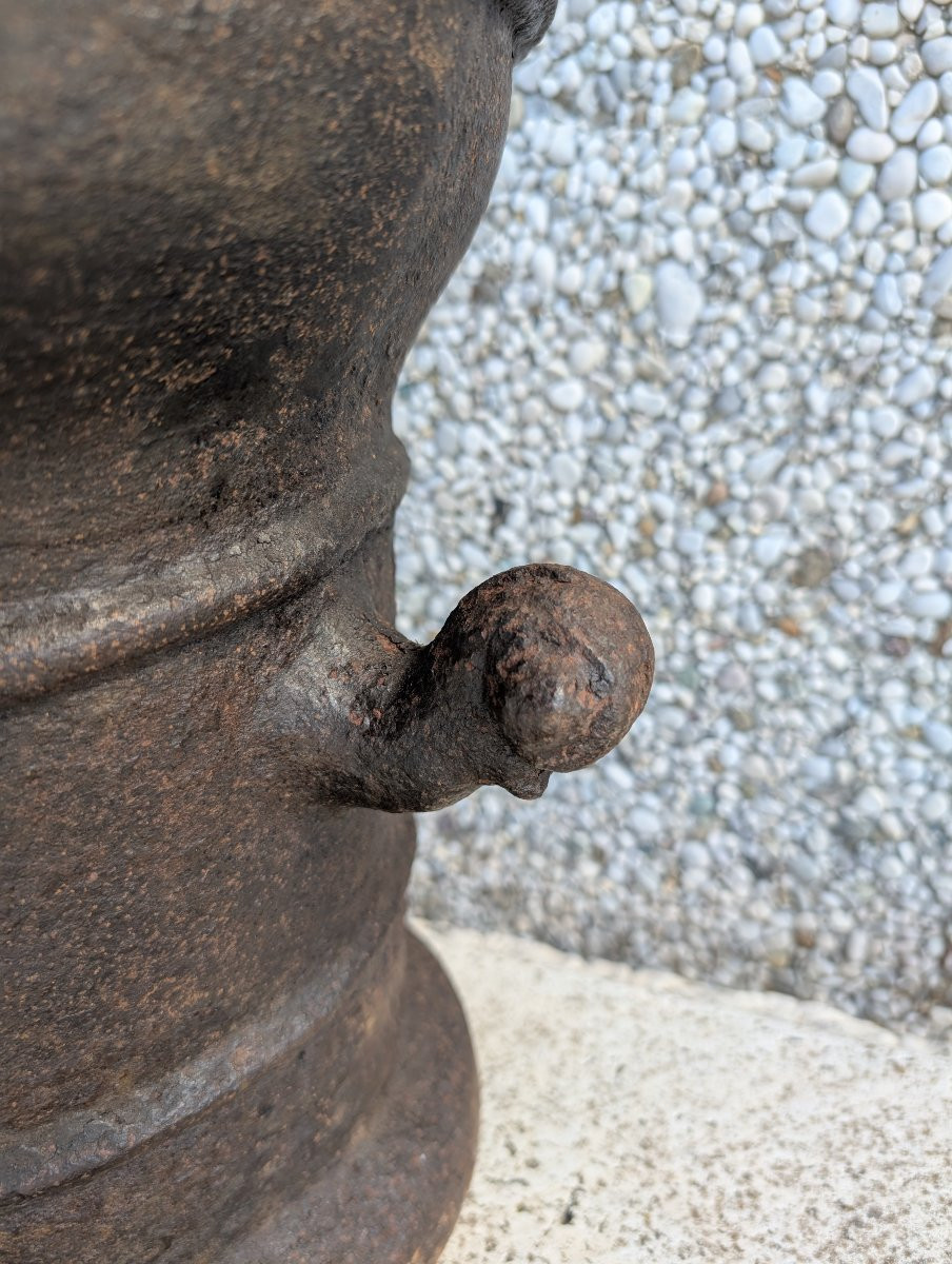 Cast Iron Mortar - Second Half Of The 19th Century-photo-3