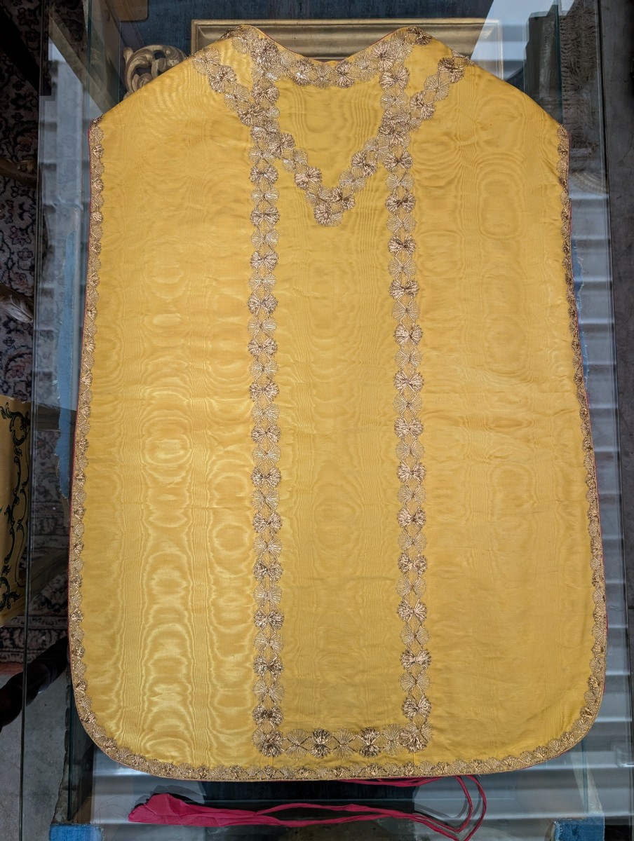 Embroidered Liturgical Chasuble – Second Half Of The 19th Century-photo-4