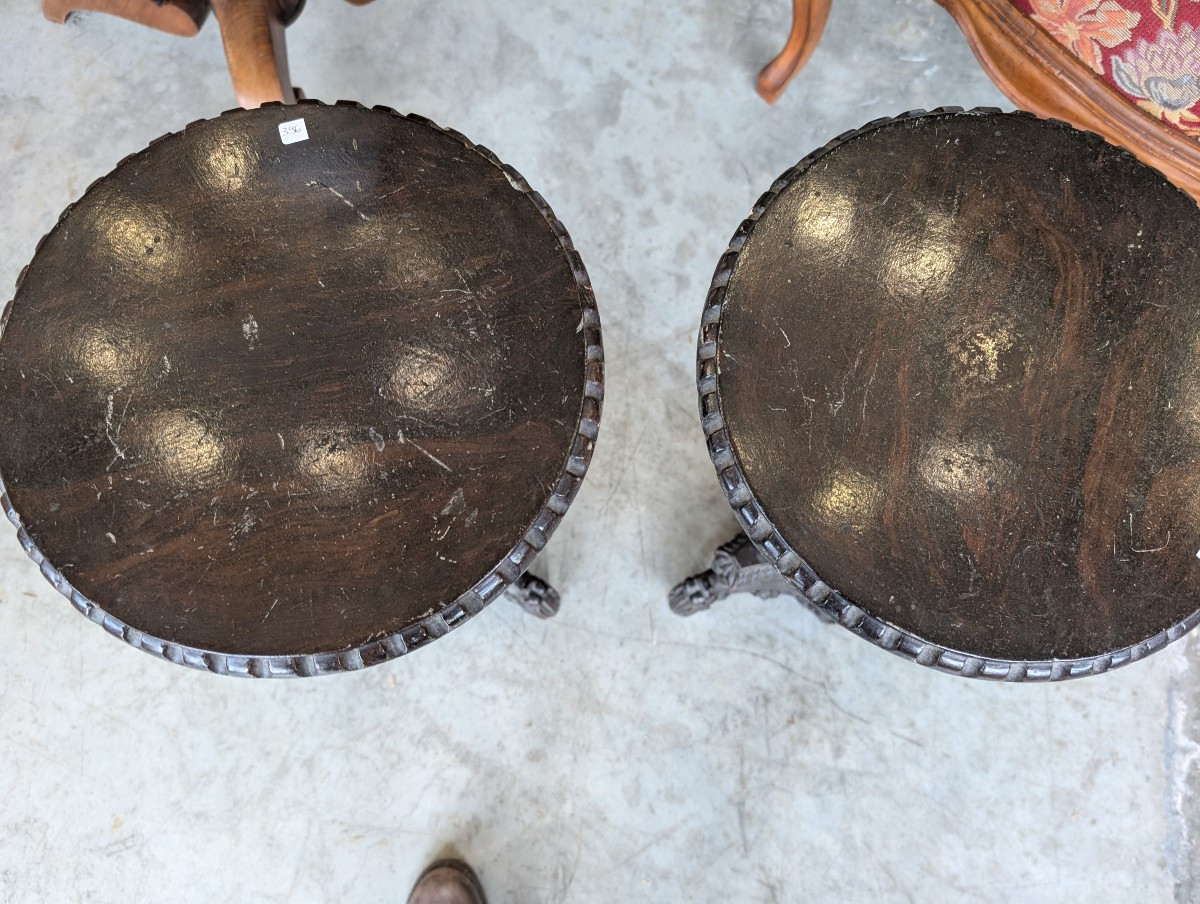 Paire de guéridons néo-Renaissance – Seconde moitié du XIXe siècle-photo-4