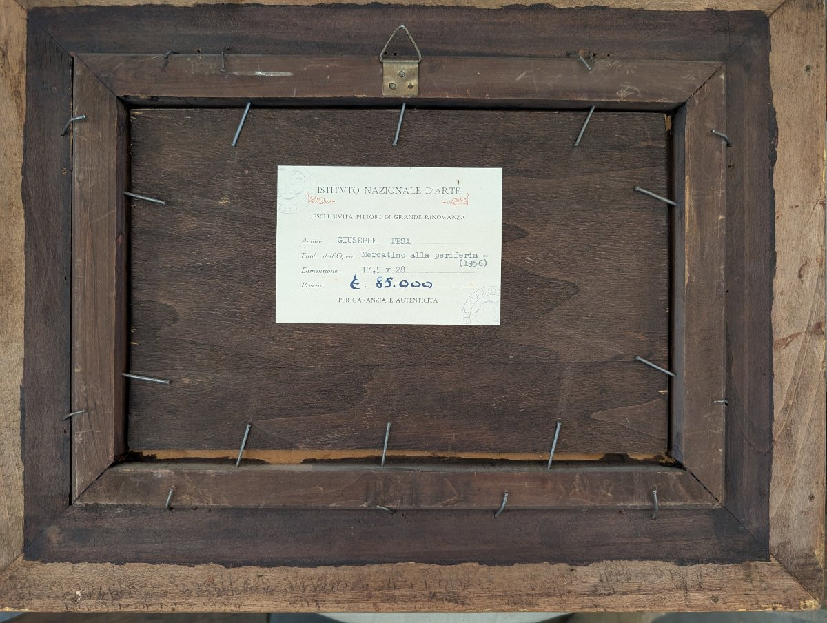 Scène de marché méditerranéen Giuseppe Pesa (Polistena, 1891 – 1976)-photo-3