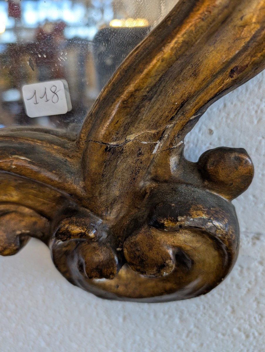 Antique Carved And Mecca-gilt Wooden Cantagloria-photo-3