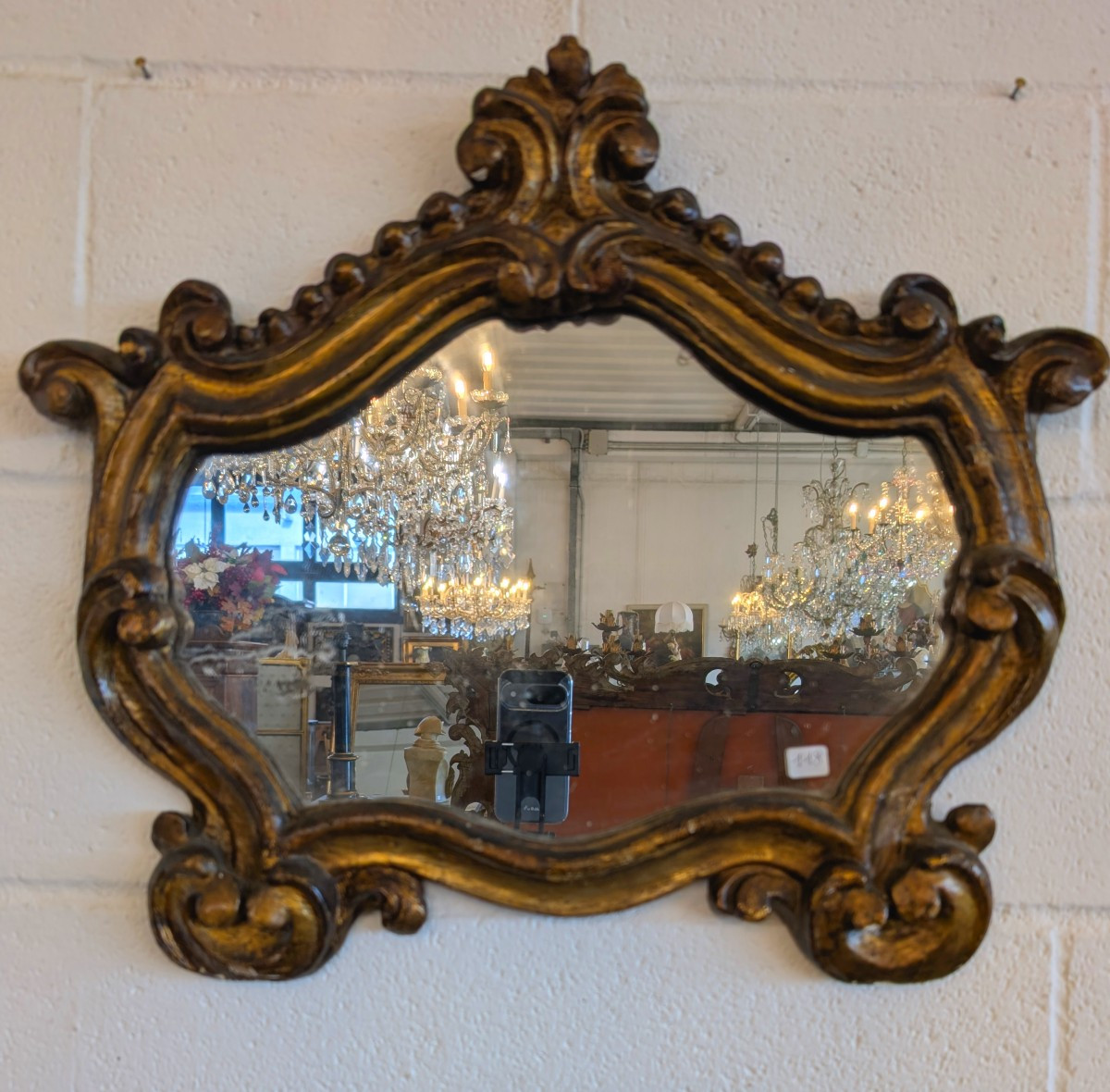 Antique Carved And Mecca-gilt Wooden Cantagloria