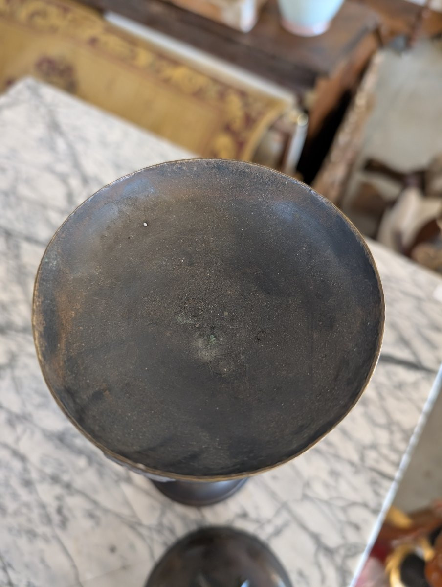 Bronze Sculpture With Container – Late 19th Century-photo-2