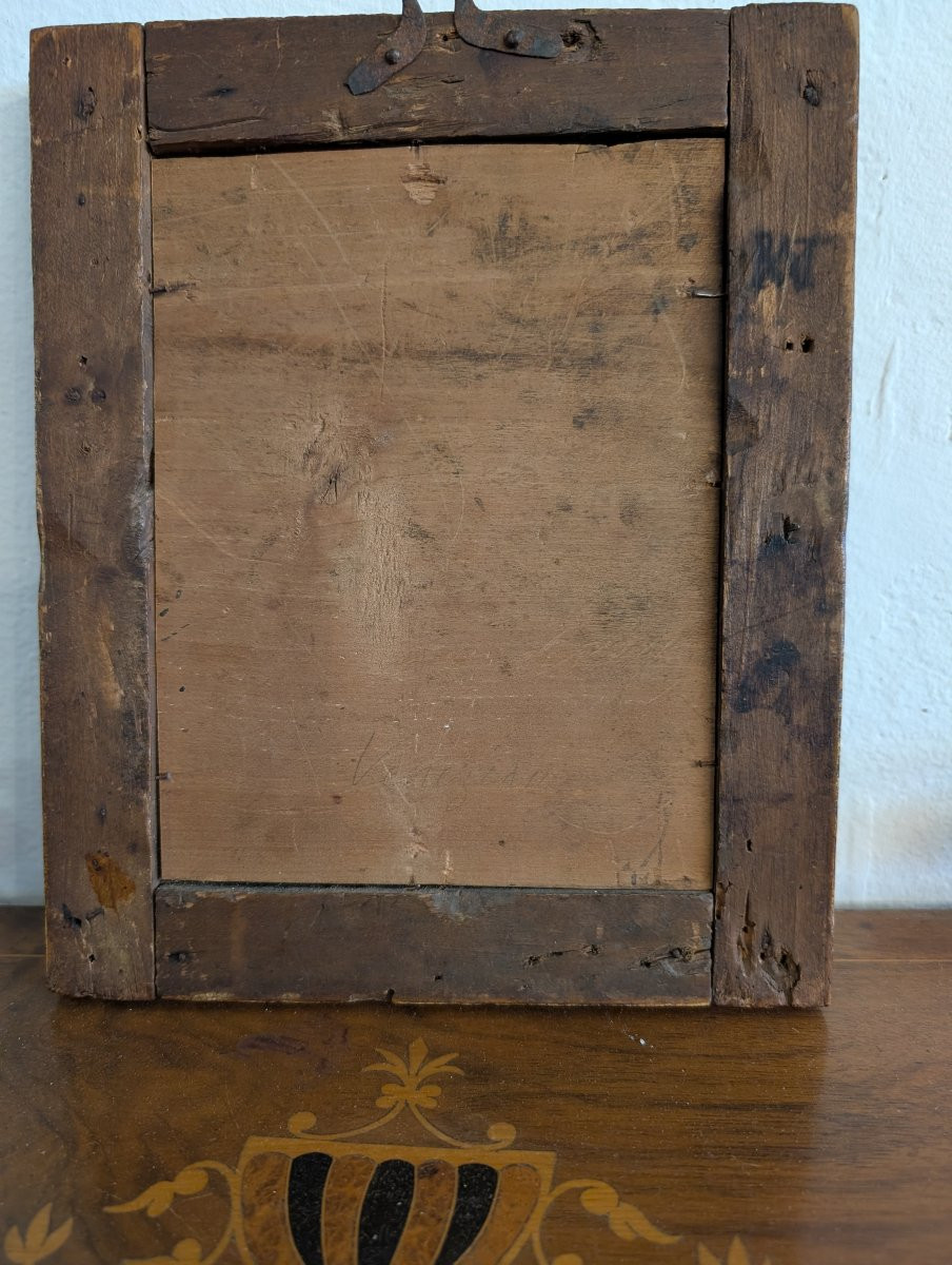 Couronnement de la Vierge Huile sur cuivre-photo-4