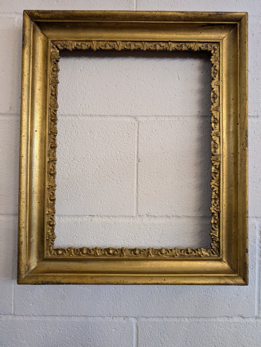 Cadre doré original, fin XVIIIe siècle-photo-2