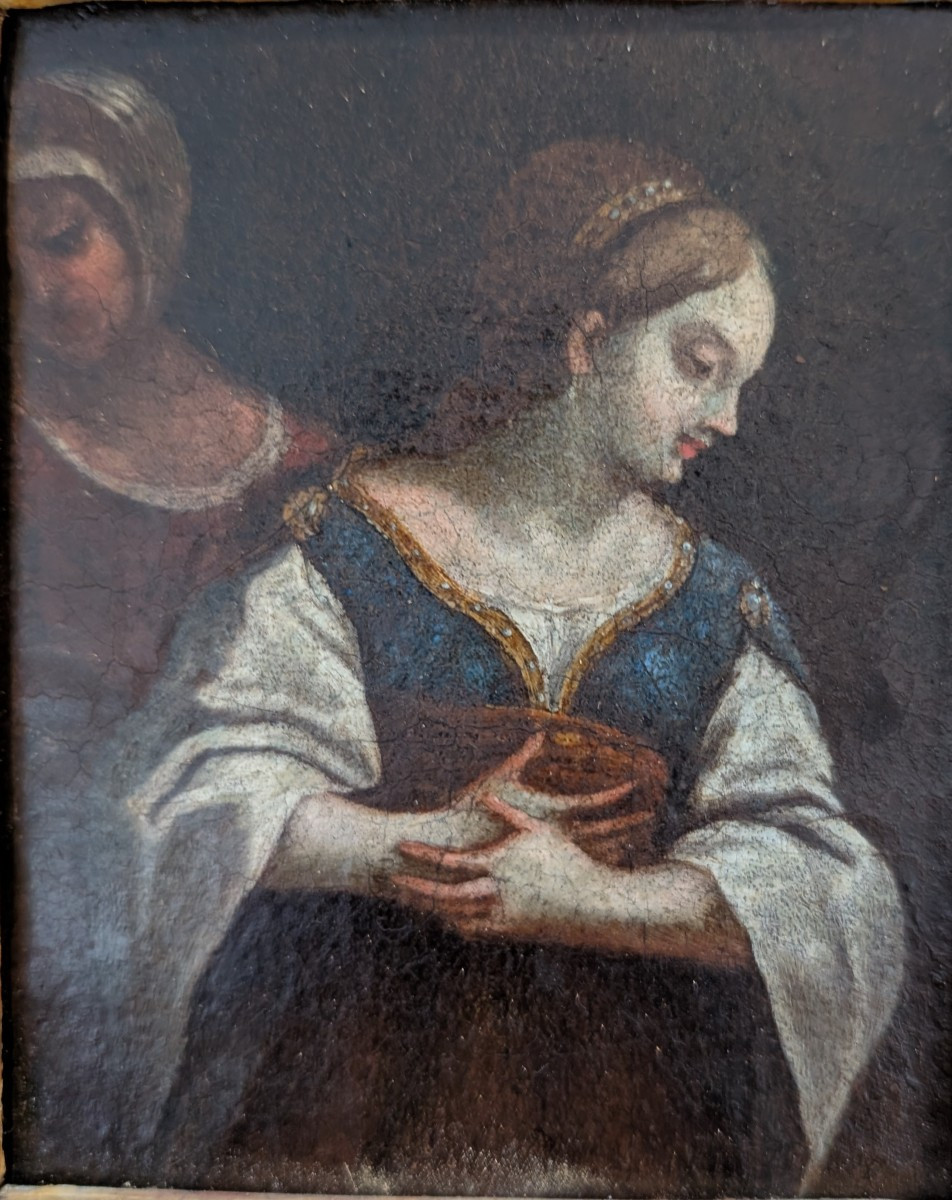 Virgin Of The Expectation With Saint Anne – Oil On Canvas Laid On Panel, Late 18th Century