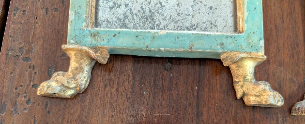 Pair Of Genoese Neoclassical Mirrors, Formerly Cantaglorie Elements – Late 18th Century-photo-1